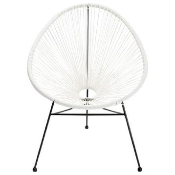 Acapulco Weave Lounge Chair, White