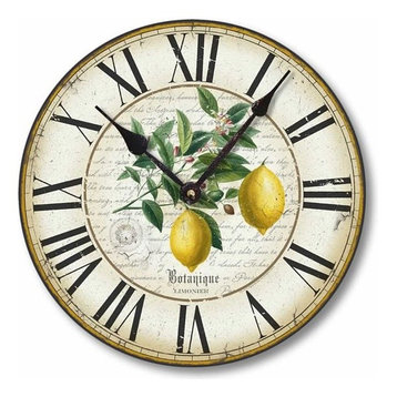 Vintage-Style 12 Inch Lemon Clock
