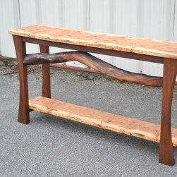 Live Edge Hickory Sofa Table - Side Tables And End Tables