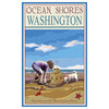 Joanne Kollman Ocean Shores Washington Sand Castle Art Print, 12"x18"