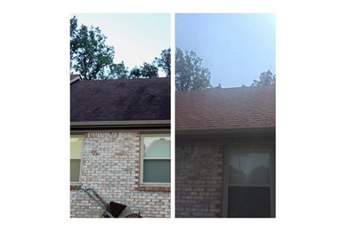 Roof cleaning projects.  Low Pressure Chemical Roof Cleaning