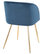 Fran Chair, Gold Metal, Set of 2, Blue Velvet
