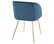 Fran Chair, Gold Metal, Set of 2, Blue Velvet