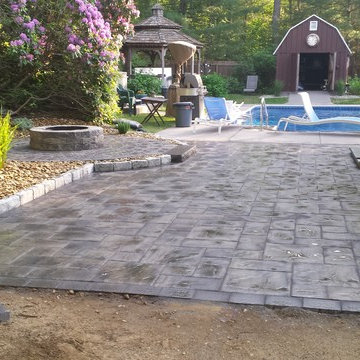 Hingham patio and landscape