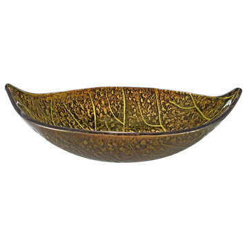 Tropical Style Glass Vessel Sink