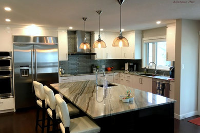 Inspiration for a modern kitchen remodel in Edmonton
