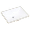 20" Rectangular White Finish Ceramic Undermount Vanity Sink