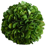 Mills Floral Company - Boxwood Ball 4", 2-Piece Set - Fill a decorative bowl with these great 4-inch Preserved Boxwood Balls to create a unique display and enjoy the added color and style they bring to wherever it is placed. Or, just lay a few around in eye catching places to spread that touch of elegance through the lifelike accent pieces.  All our boxwood balls are all made from real boxwood, specially treated for a natural look. In order to keep them looking fresh, lightly mist once a month and keep out of direct sunlight. For indoor use only.