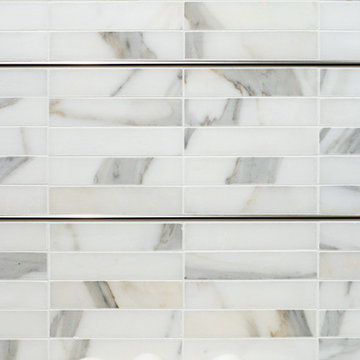 Polished Chrome and White Marble