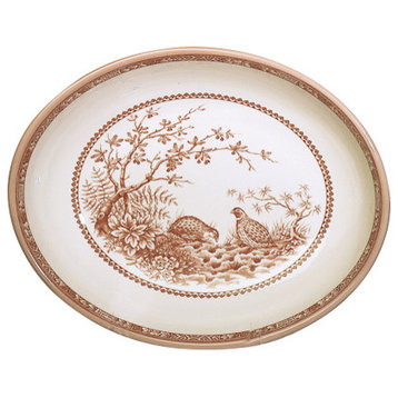 Cuthbertson Brown Quail Oval Vegetable Bowl