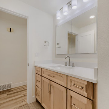 Full Kitchen & Bathroom Remodel | Warm Maple + Soft White Cabinetry | Colorado