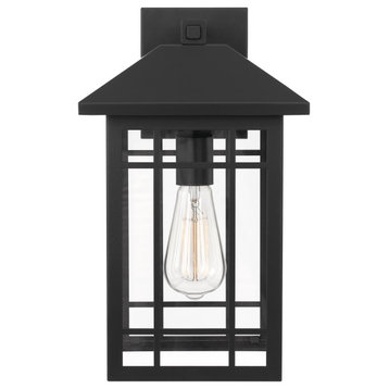 Timberlake 14" 1-Light Matte Black Painted Outdoor Wall Sconce Lamp
