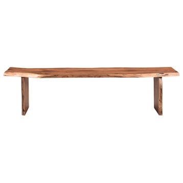 Henderson 73" Live Edge Top and Leg Dining Bench