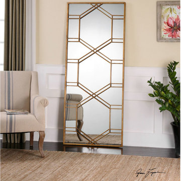 Uttermost Kennis Leaf Leaner Mirror in Gold