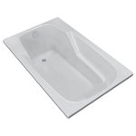 Arista - Troy 36 x 60 Rectangular Soaker Drop-In Bathtub - Tub w/ Reversible Drain - **Drains are sold separately** DESCRIPTION