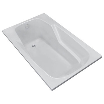 Troy 36 x 60 Rectangular Soaker Drop-In Bathtub - Tub w/ Reversible Drain