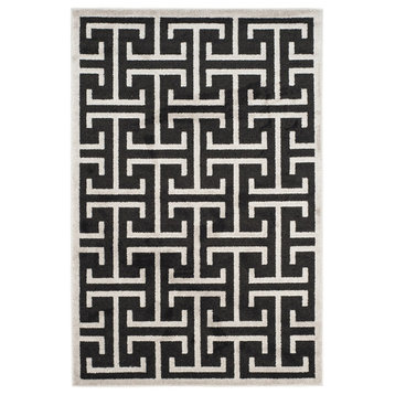 Safavieh Amherst Collection AMT404 Rug, Anthracite/Light Grey, 4'x6'