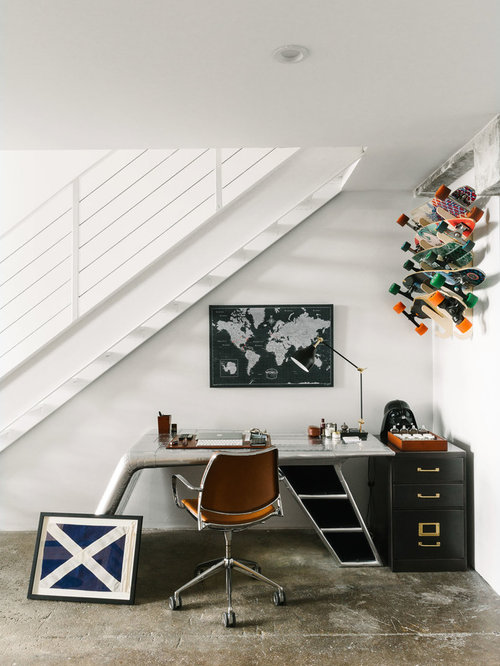 Industrial Home Office Design Ideas, Remodels & Photos