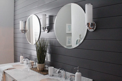 Bathroom - mid-sized shabby-chic style bathroom idea in Chicago