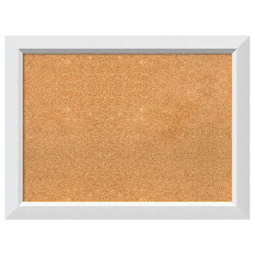 Framed Cork Board, Blanco White, Outer Size 32x24