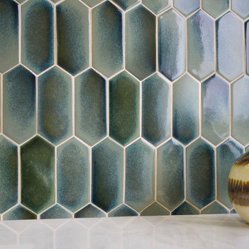 Picket 4x8 in Blues precocious glaze.