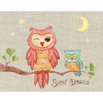 "Sweet Dreams" Baby Owl Nursery Art