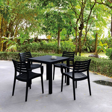 Compamia Artemis 5-Piece Outdoor Dining Set, Black
