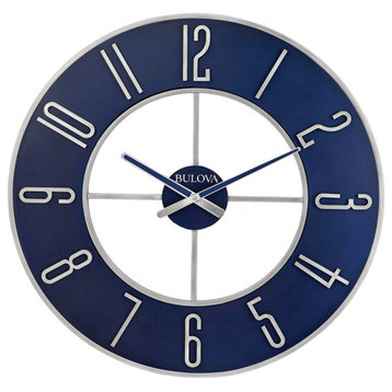 Blue Steel Wall Clock 27"