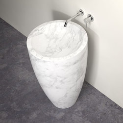 LUSSO STONE PIETRA CARRARA FREESTANDING MARBLE BASIN 560 - Products
