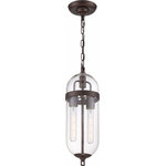 Nuvo Lighting - Nuvo Lighting 60/6922 Fathom - 2 Light Pendant - Fathom; 2 Light; Pendant Fixture; Vintage Brass FiFathom 2 Light Penda Mahogany Bronze Clea *UL Approved: YES Energy Star Qualified: n/a ADA Certified: n/a  *Number of Lights: Lamp: 2-*Wattage:60w T9 Medium Base bulb(s) *Bulb Included:No *Bulb Type:T9 Medium Base *Finish Type:Mahogany Bronze