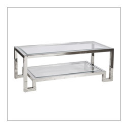 Worlds Away Winston Nickel Plated Coffee Table - Coffee Tables