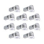 White Recessed Lighting Kit, 10-Pack, 4"