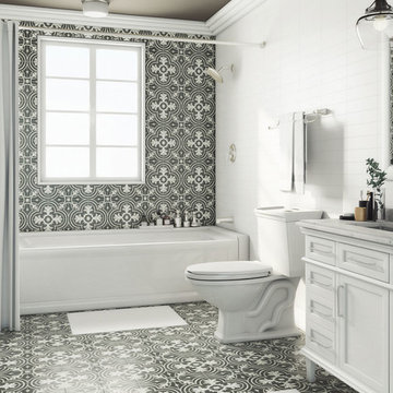 Transitional | Parisian Powder Room