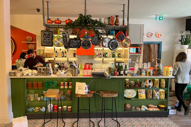 This is an example of a bohemian home bar in London.