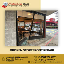 Broken Storefront Repair service &ndash; Washington DC - Windows And Doors