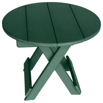 Phat Tommy Round Folding Side Table, Green