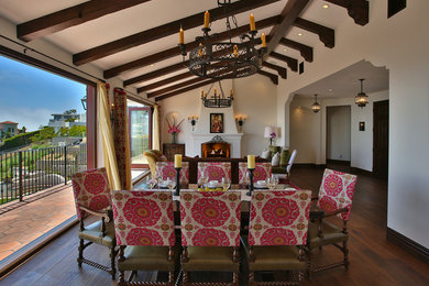 Tuscan dining room photo in Santa Barbara