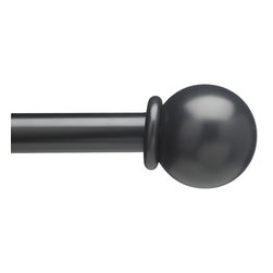 Custom Wrought Iron Drapery Hardware - Ball Black - Window Treatment Accessories