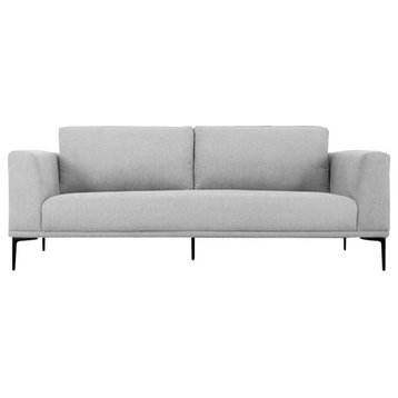David Modern Light Gray Fabric Sofa