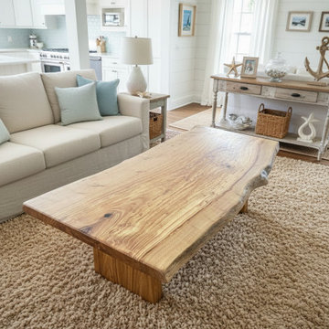 Customizable Live Edge English Chestnut Coffee Tables, Made-To-Order