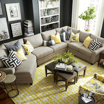 HGTV HOME Design Studio CU.2 Left Cuddler Sectional by Bassett Furniture
