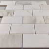 Calacatta Gold Calcutta Marble 2x4 Brick Subway Mosaic Tile Honed, 1 sheet