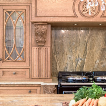 Classic, Sustainable-Wood Victorian Style Kitchen