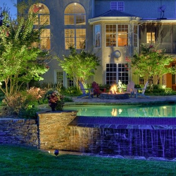 Luxury Pool With Waterfall