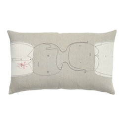 k studio - Conjoined Pillow, Natural Hemp - Decorative Pillows