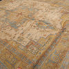 10'3''x12'4'' Hand Knotted Wool Turkish Oushak Area Rug, Beige Color