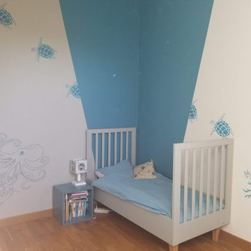 Chambre d'enfant bleue