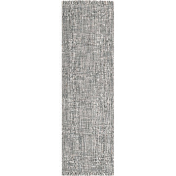 Morris Hand-Woven Indoor/Outdoor Rug, Gray, 2'6 X 8'