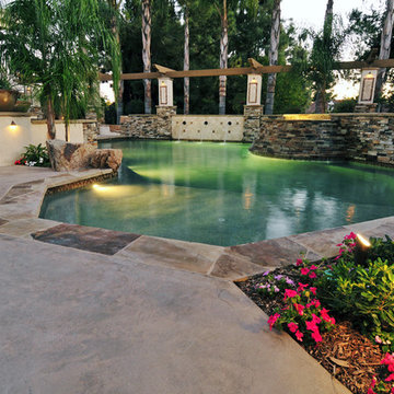 Pool Remodel w/ Stone Veneer