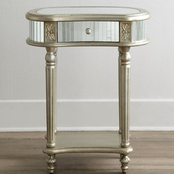 "Melrose" Mirrored Side Table - Side Tables And End Tables